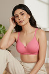 Zivame Padded Non Wired 3/4Th Coverage T-Shirt Bra - Morning Glory — thumbnail 1